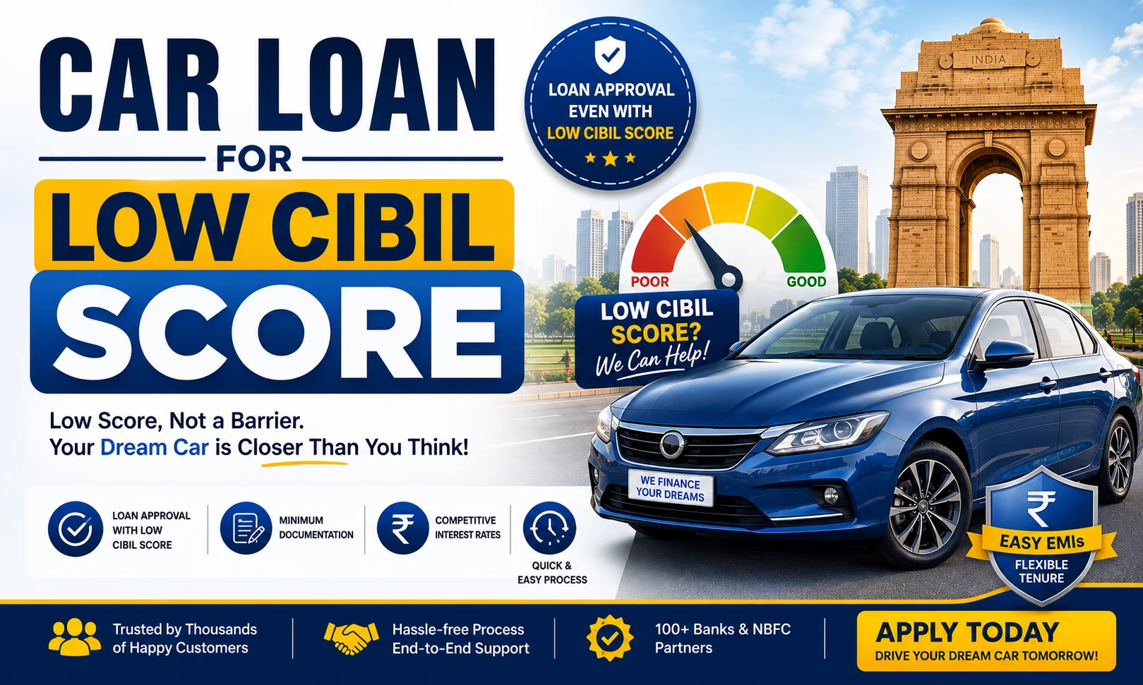 Car Loan for Low CIBIL Score: Explore Car Finance Options Even If Your CIBIL Score Is Low